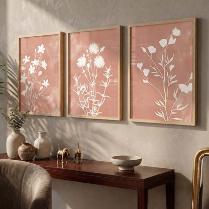 Botanical Framed Wall Art Prints | Set of 3 | Home Decor