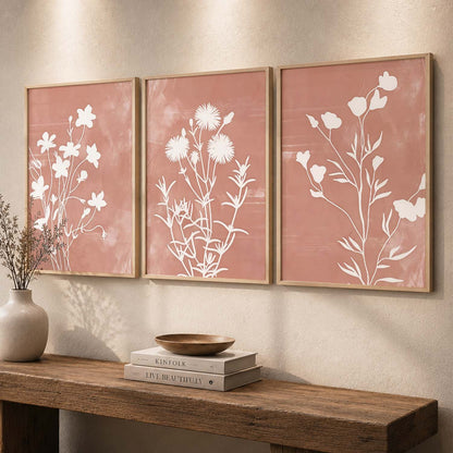 Botanical Framed Wall Art Prints | Set of 3 | Home Decor