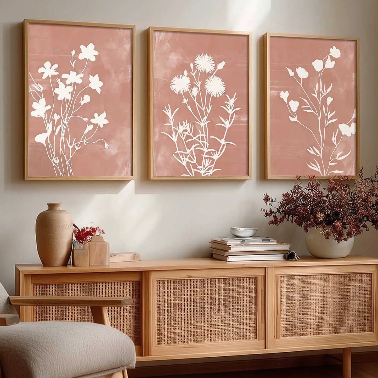 Botanical Framed Wall Art Prints | Set of 3 | Home Decor