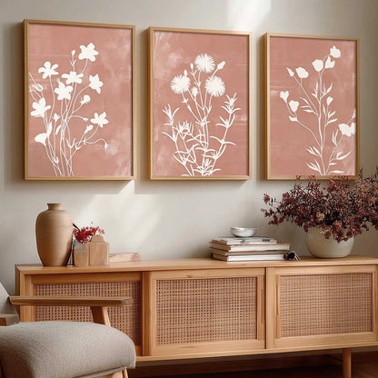 Botanical Framed Wall Art Prints | Set of 3 | Home Decor