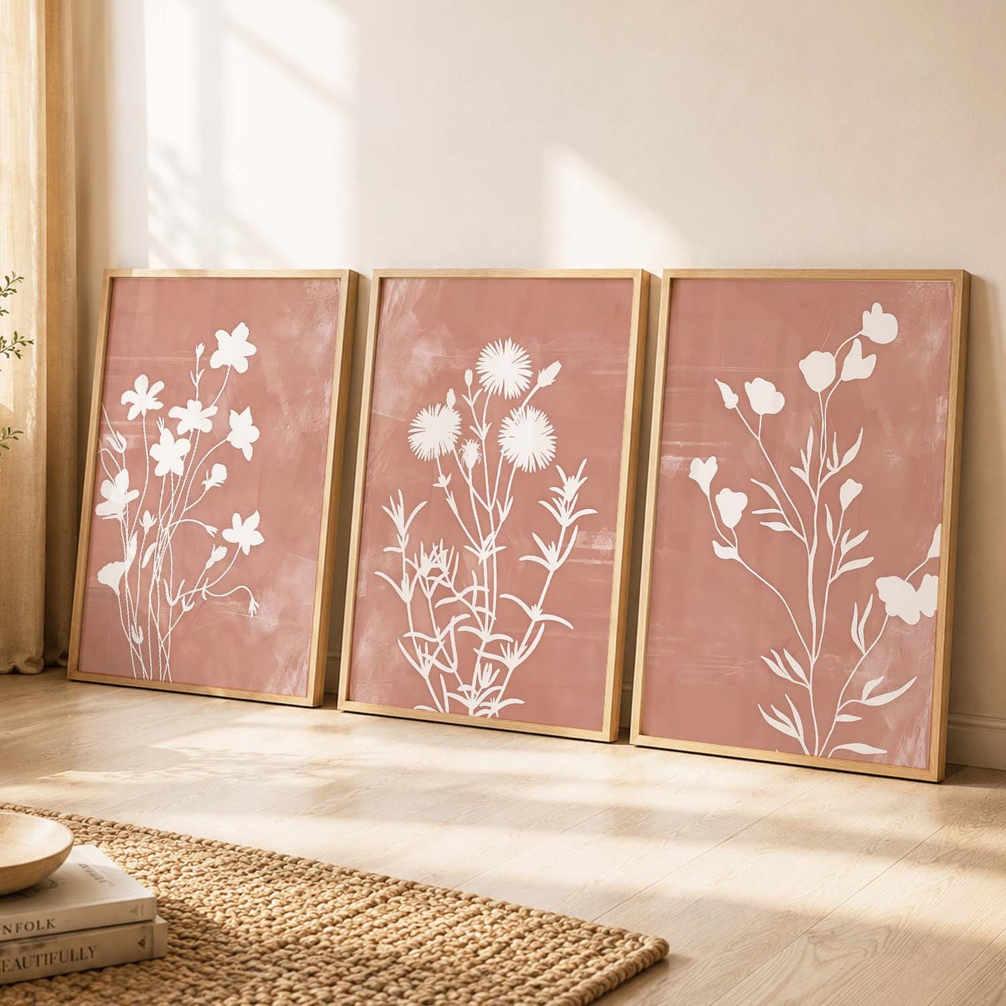 Botanical Framed Wall Art Prints | Set of 3 | Home Decor