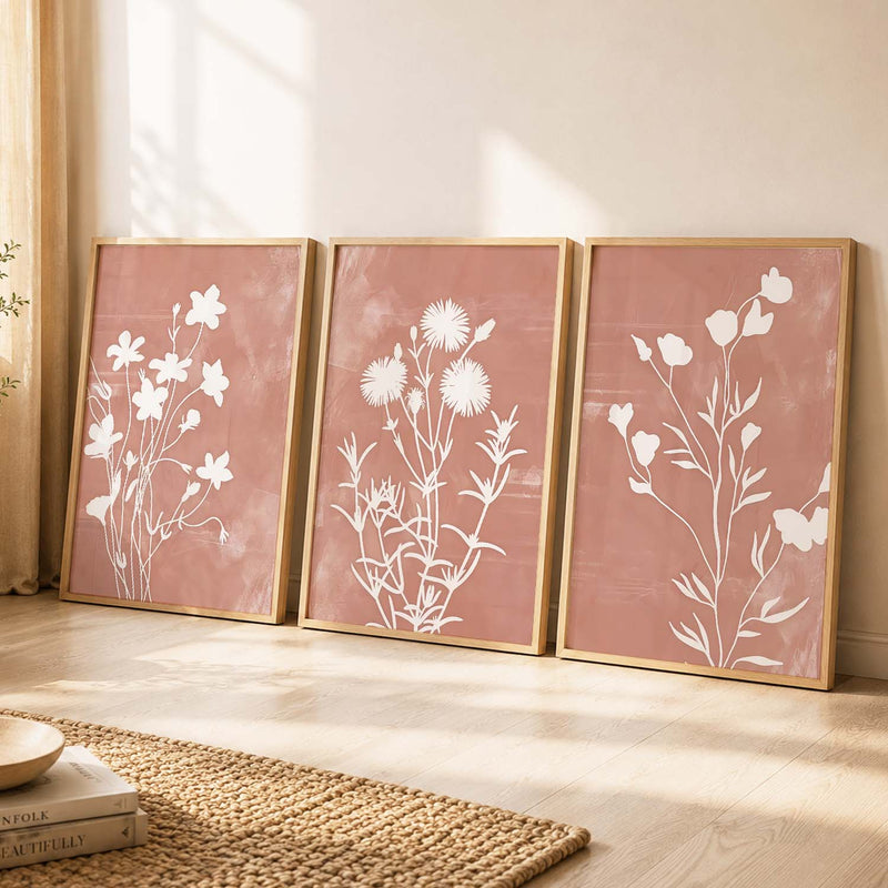 Botanical Framed Wall Art Prints | Set of 3 | Home Decor