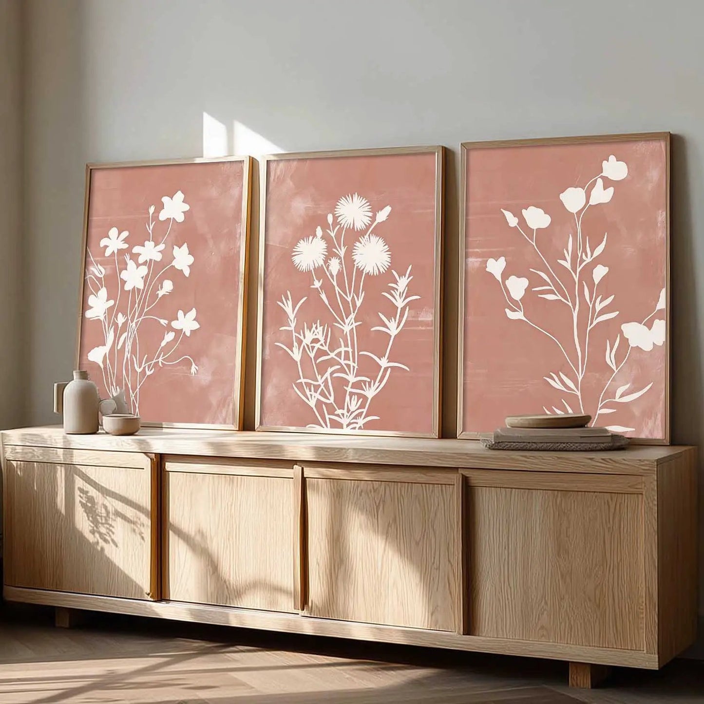 Botanical Framed Wall Art Prints | Set of 3 | Home Decor