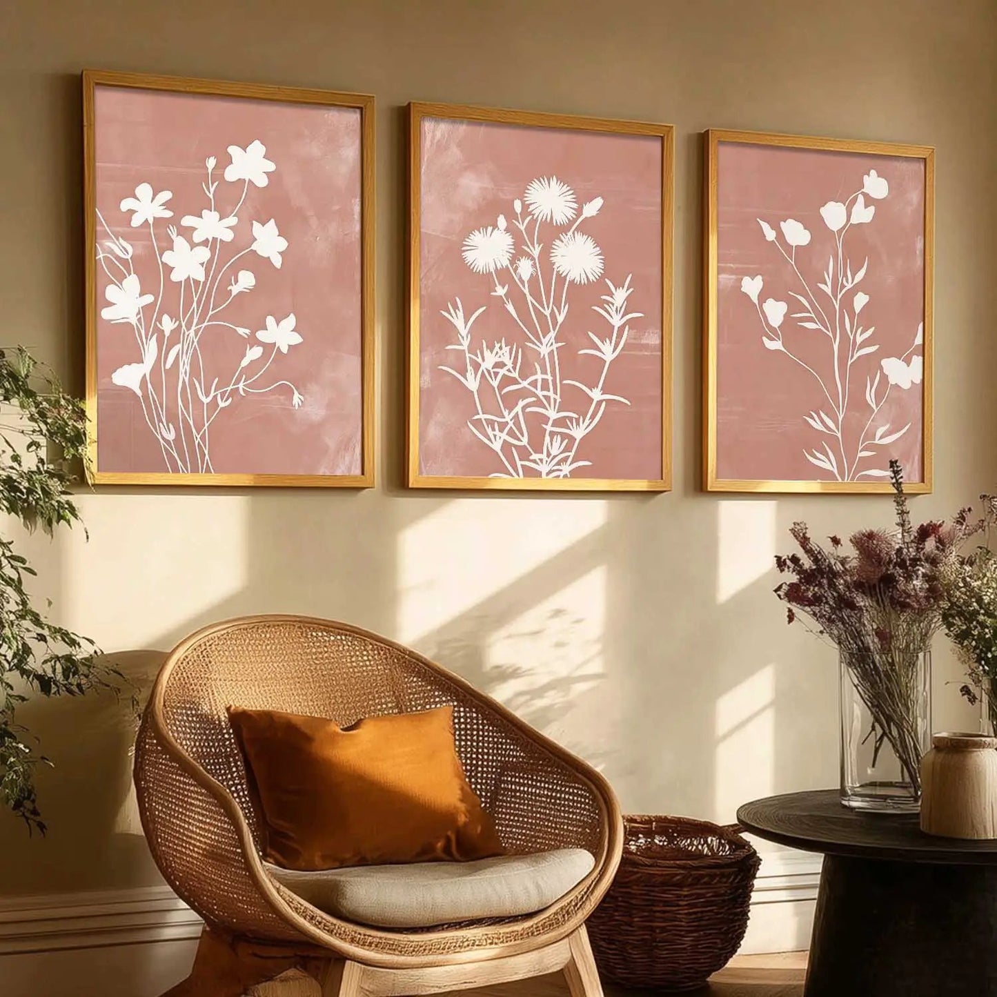 Botanical Framed Wall Art Prints | Set of 3 | Home Decor