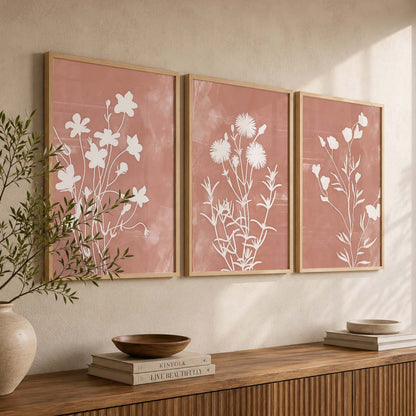 Botanical Framed Wall Art Prints | Set of 3 | Home Decor