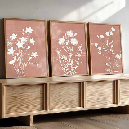 Botanical Framed Wall Art Prints | Set of 3 | Home Decor