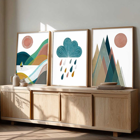 Boho Wall Art Paintings for Living Room Bedroom