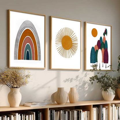 Boho Wall Art Paintings for Living Room Bedroom