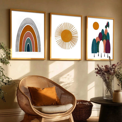 Boho Wall Art Paintings for Living Room Bedroom