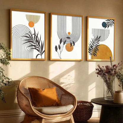Boho Framed Wall Art Prints | Set of 3 | Home Decor