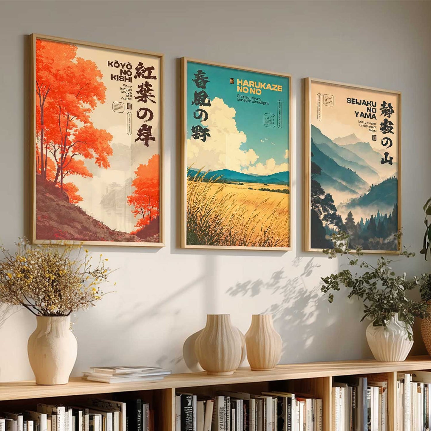 Japan City View Wall Art Paintings for Living Room Bedroom