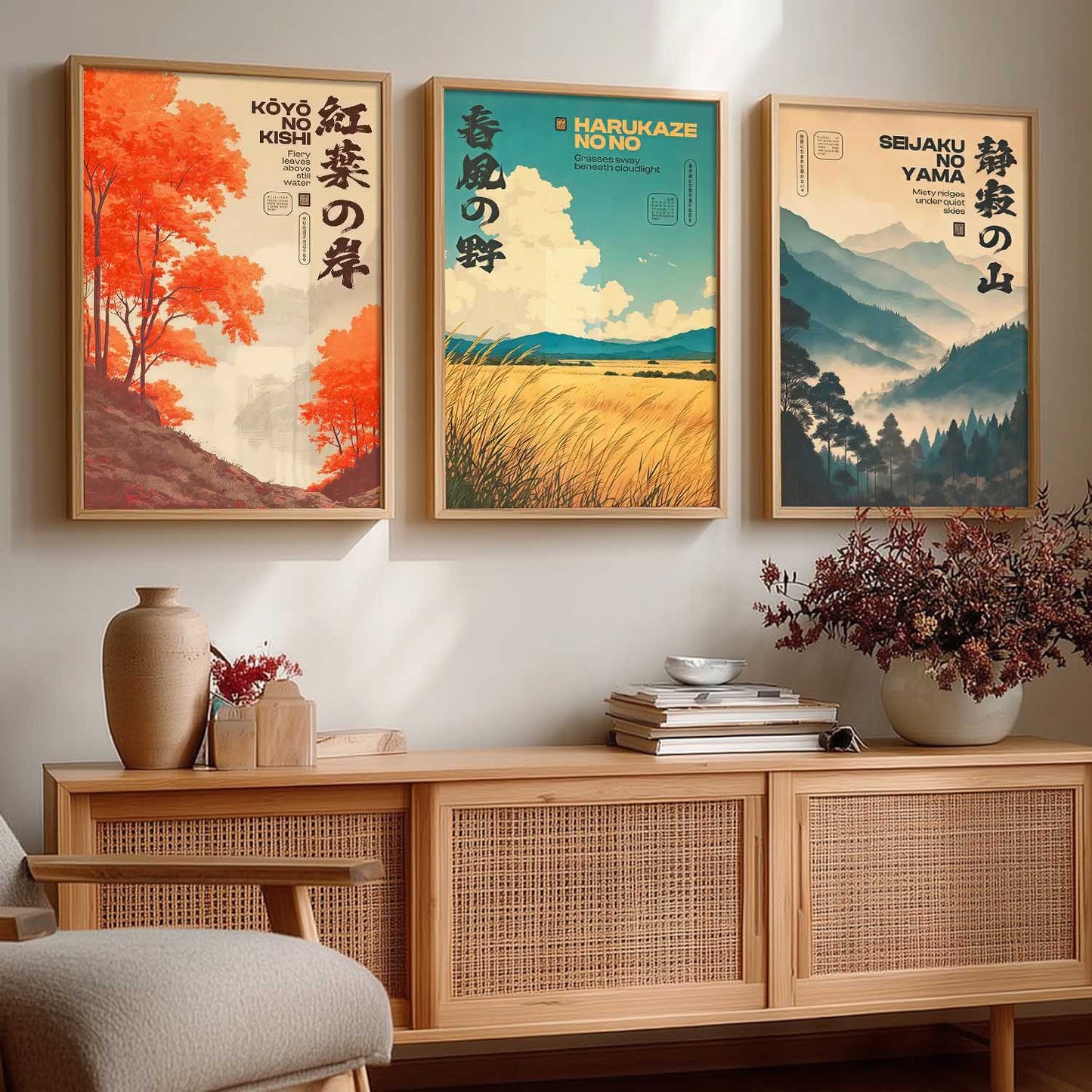 Japan City View Wall Art Paintings for Living Room Bedroom