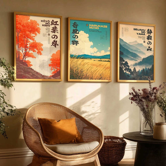 Japan City View Wall Art Paintings for Living Room Bedroom