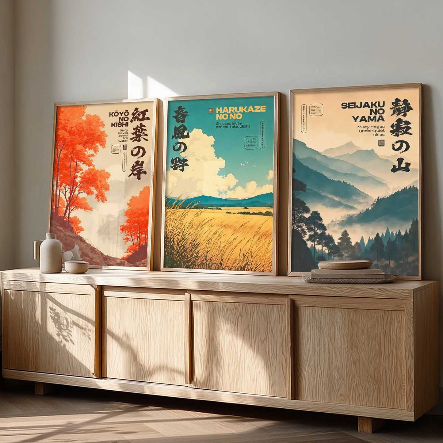 Japan City View Wall Art Paintings for Living Room Bedroom
