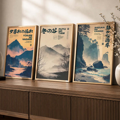 Japanese City View Wall Art Paintings for Living Room Bedroom