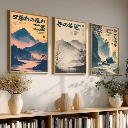 Japanese City View Wall Art Paintings for Living Room Bedroom