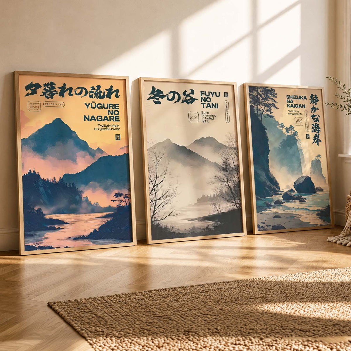 Japanese City View Wall Art Paintings for Living Room Bedroom