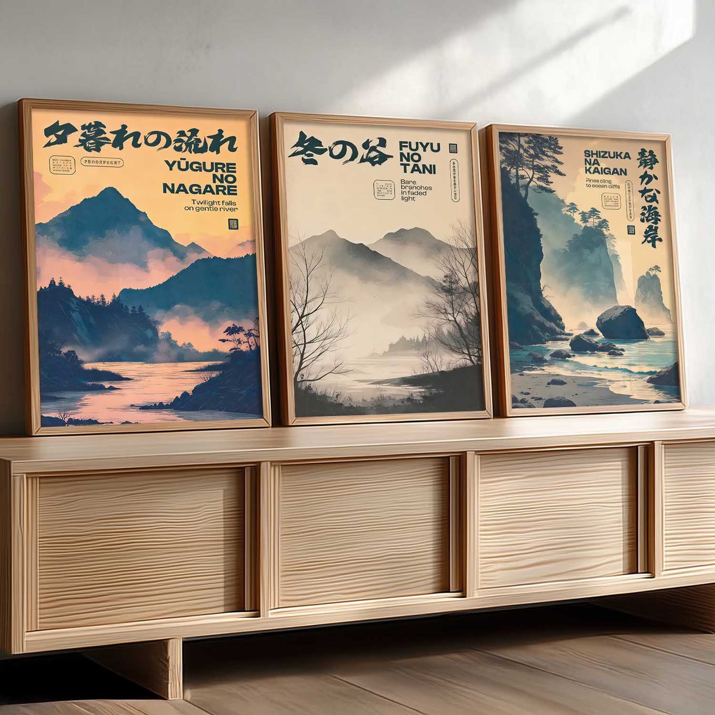Japanese City View Wall Art Paintings for Living Room Bedroom