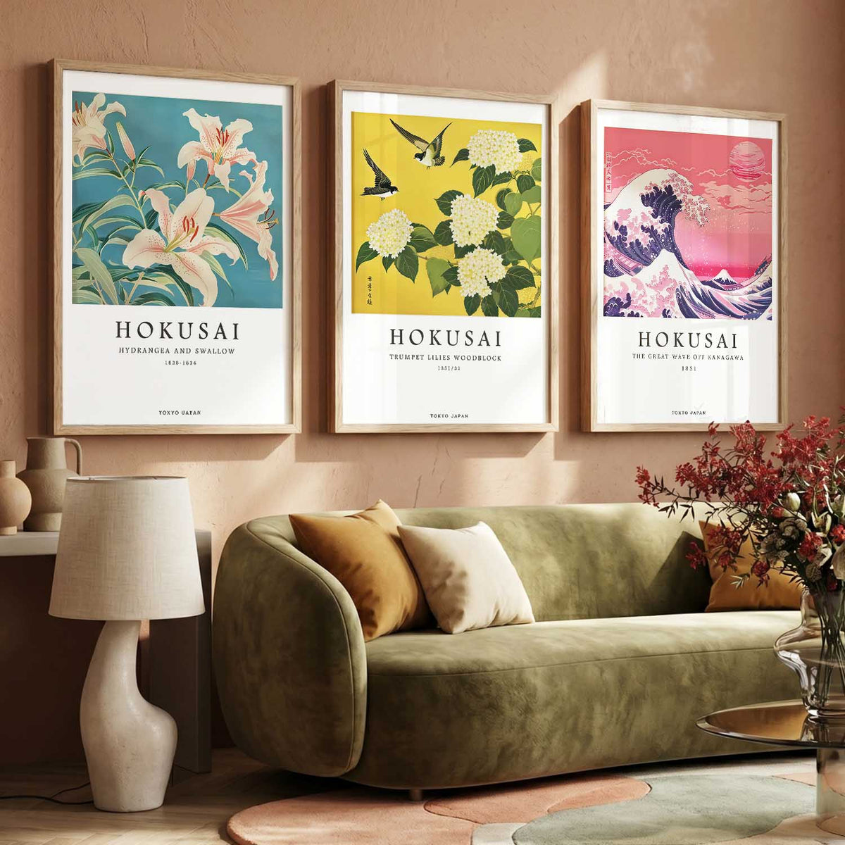 Aesthetic Japan Nature  Wall Art Paintings for Living Room Bedroom