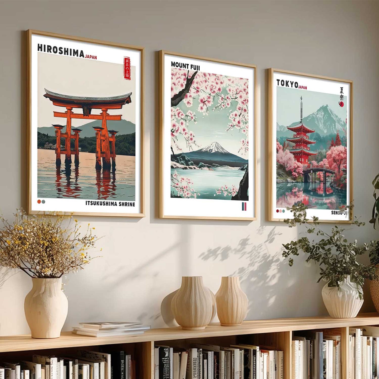 Japan City View Wall Art Paintings for Living Room Bedroom