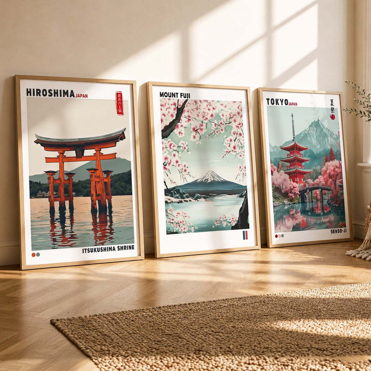 Japan City View Wall Art Paintings for Living Room Bedroom