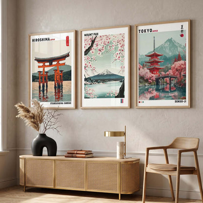 Japan City View Wall Art Paintings for Living Room Bedroom