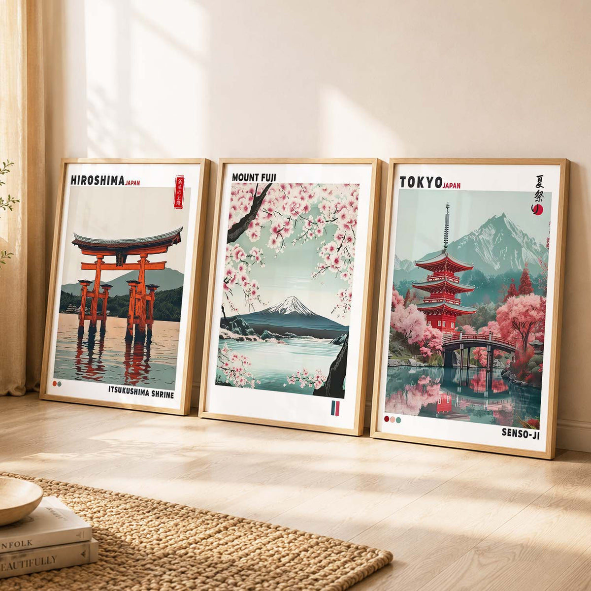 Japan City View Wall Art Paintings for Living Room Bedroom