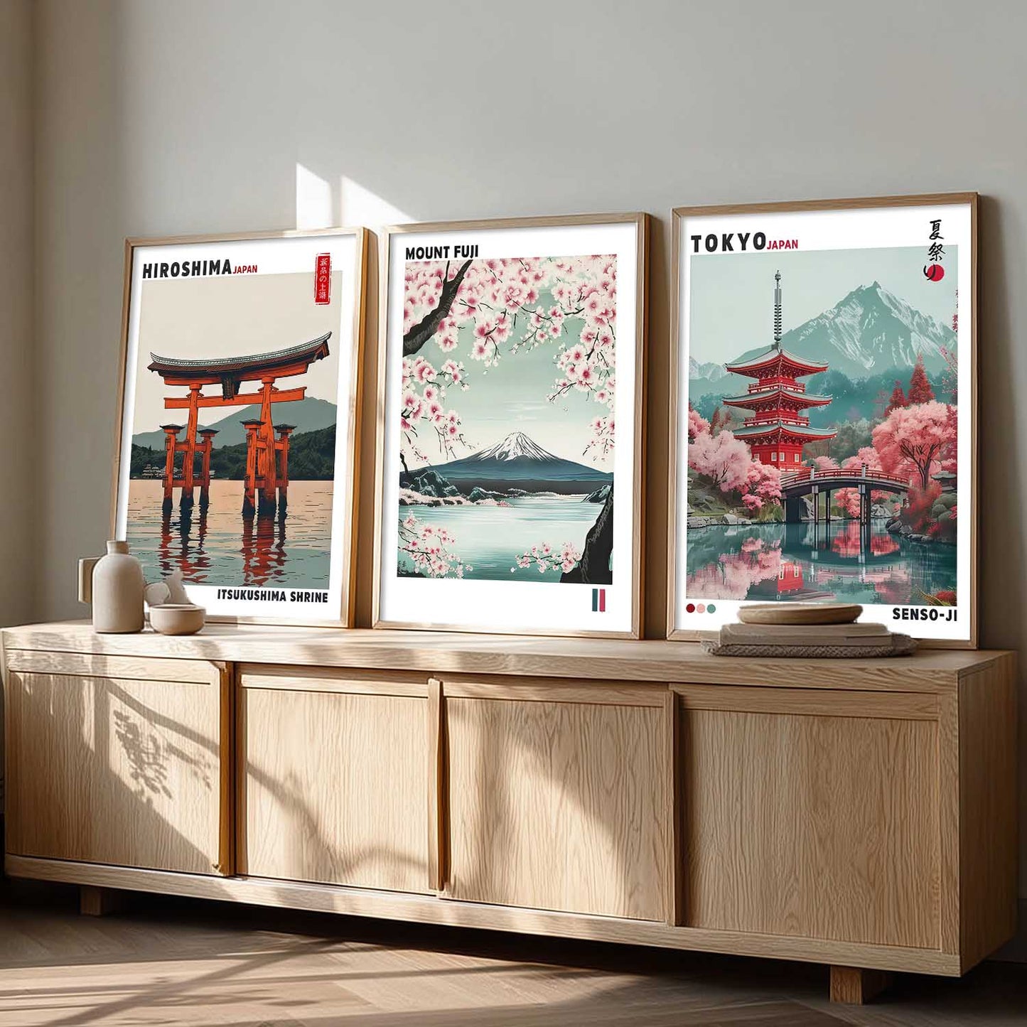 Japan City View Wall Art Paintings for Living Room Bedroom