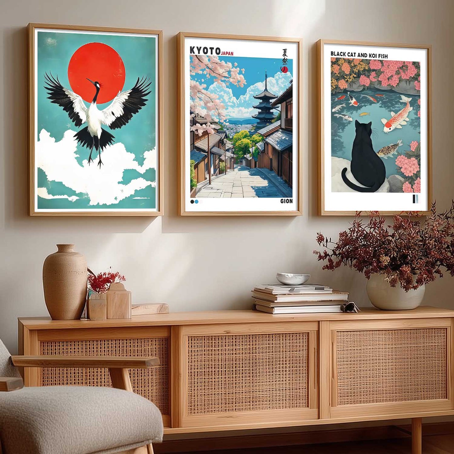 Japanese Nature Wall Art Paintings for Living Room Bedroom