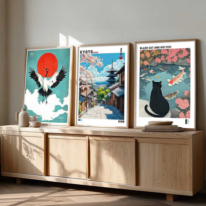 Japanese Nature Wall Art Paintings for Living Room Bedroom