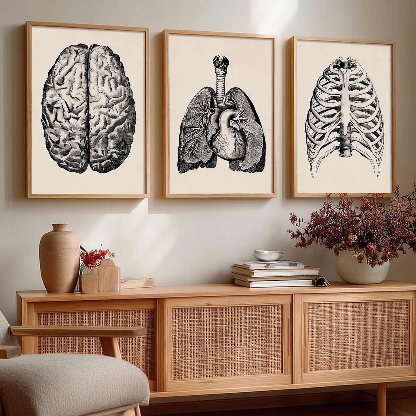 Skeleton Anatomy Medical Wall Art Paintings for Office Clinic
