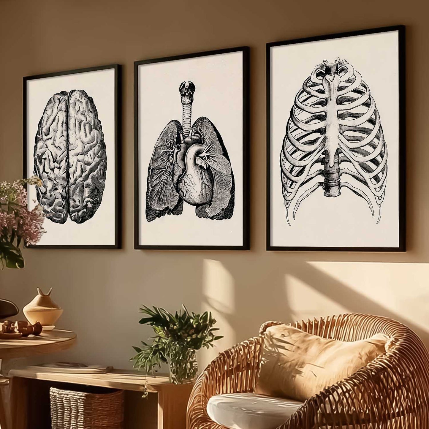 Skeleton Anatomy Medical Wall Art Paintings for Office Clinic