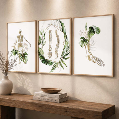Boho Anatomy Chiropractic Wall Art Paintings for Office Clinic