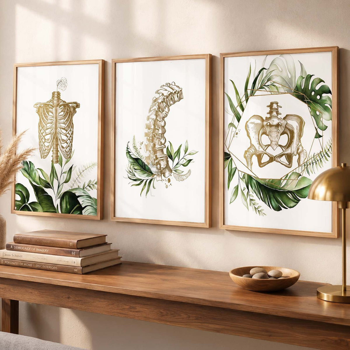 Boho Anatomy Chiropractic Wall Art Paintings for Office Clinic