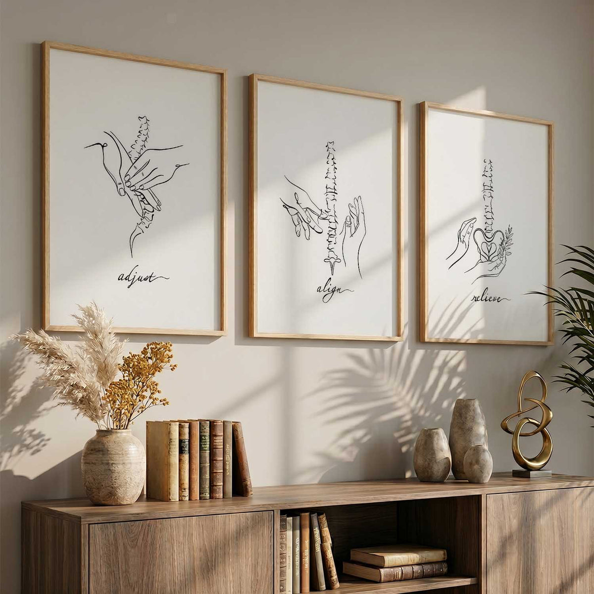 Skeleton Anatomy Line Wall Art Paintings for Office Clinic