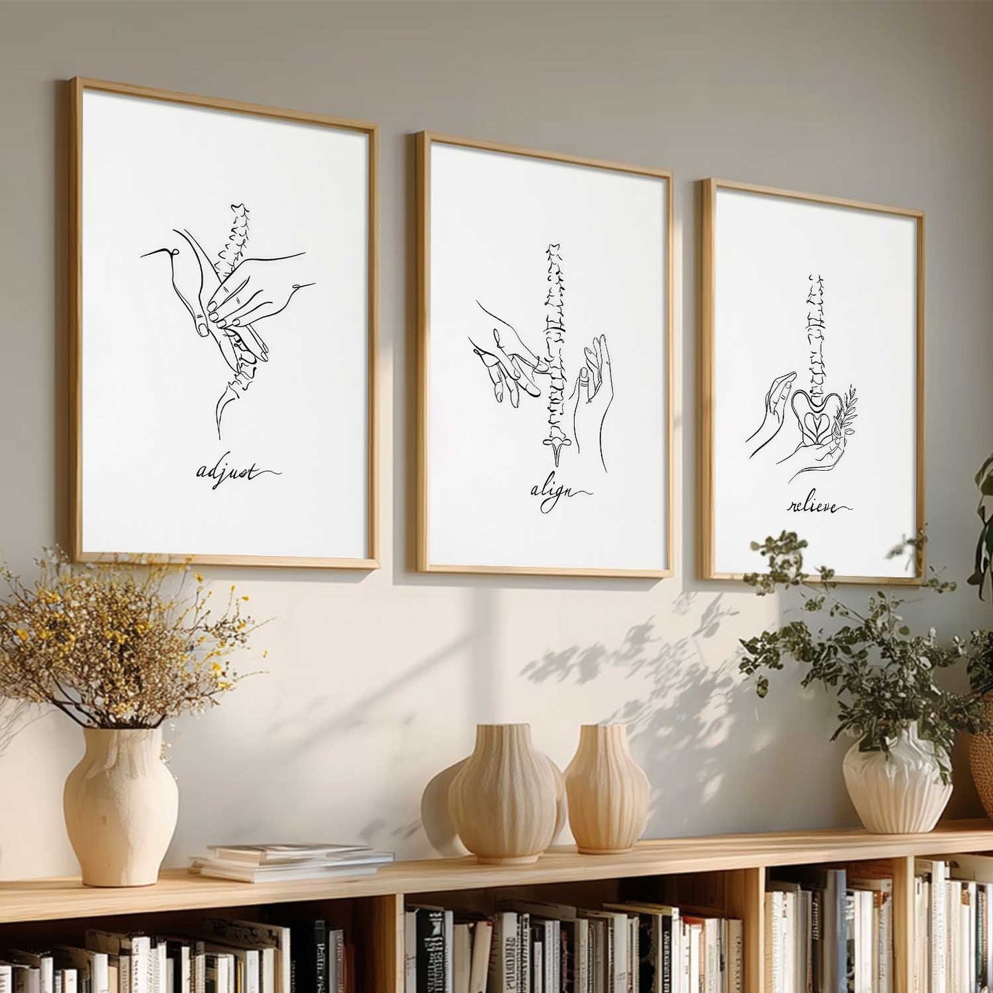 Skeleton Anatomy Line Wall Art Paintings for Office Clinic