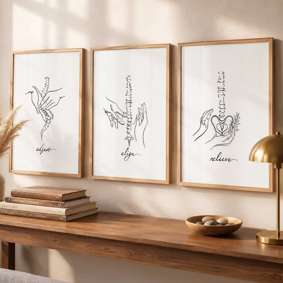 Skeleton Anatomy Line Wall Art Paintings for Office Clinic