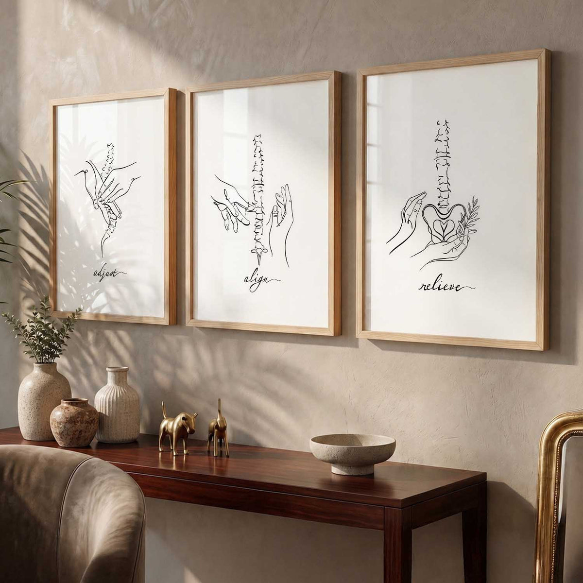 Skeleton Anatomy Line Wall Art Paintings for Office Clinic