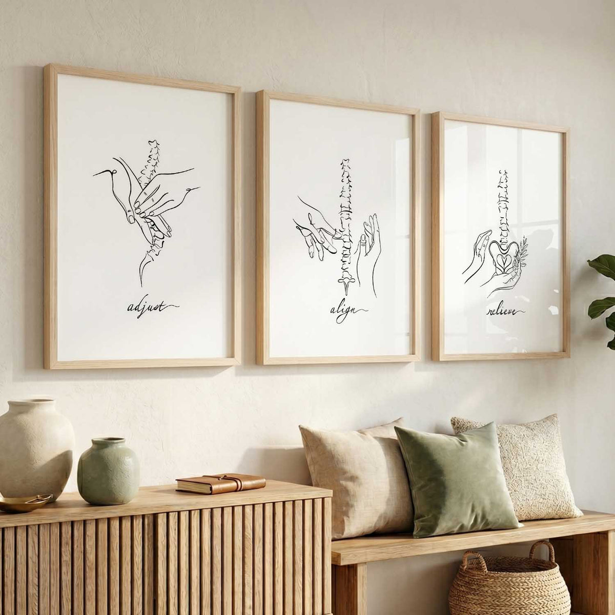 Skeleton Anatomy Line Wall Art Paintings for Office Clinic