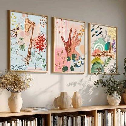 Boho Framed Wall Art Prints | Set of 3 | Home Decor