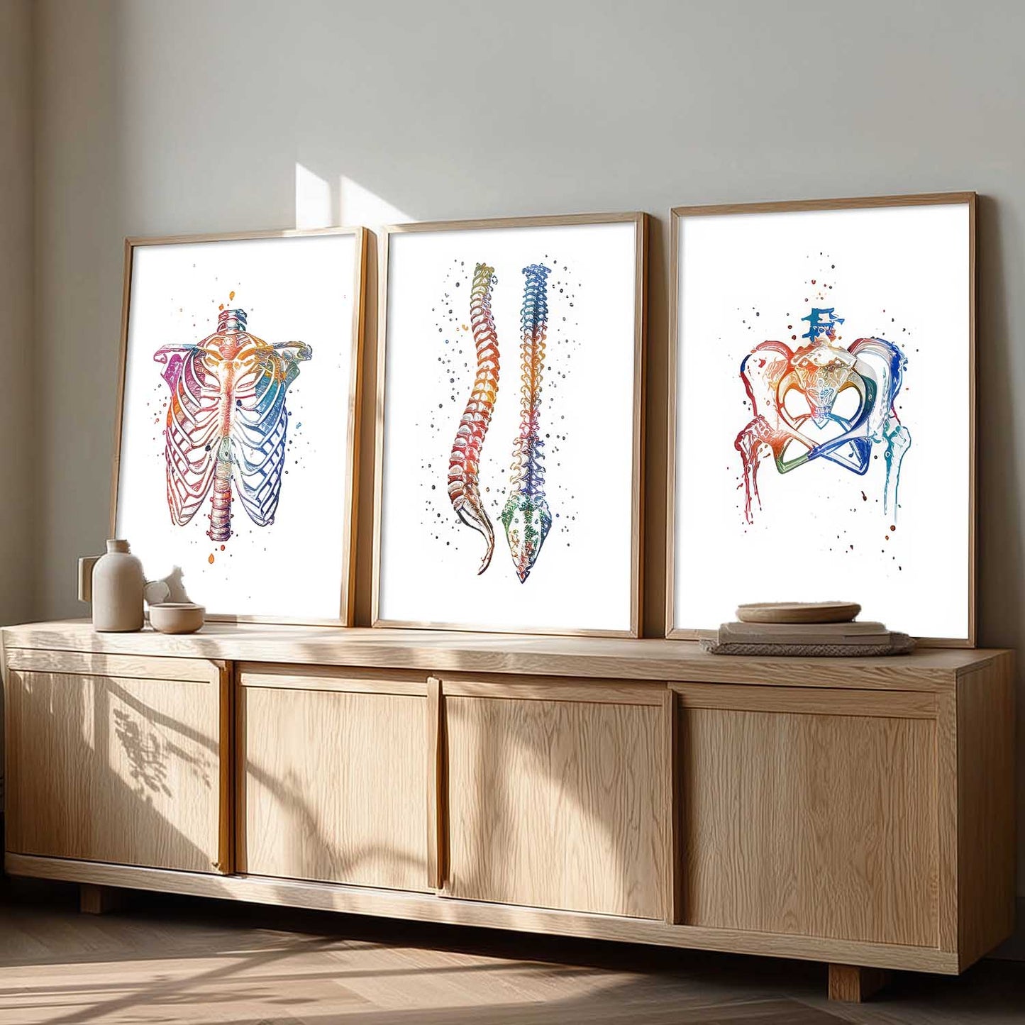 Colorful Body Parts Wall Art Paintings for office Clinic