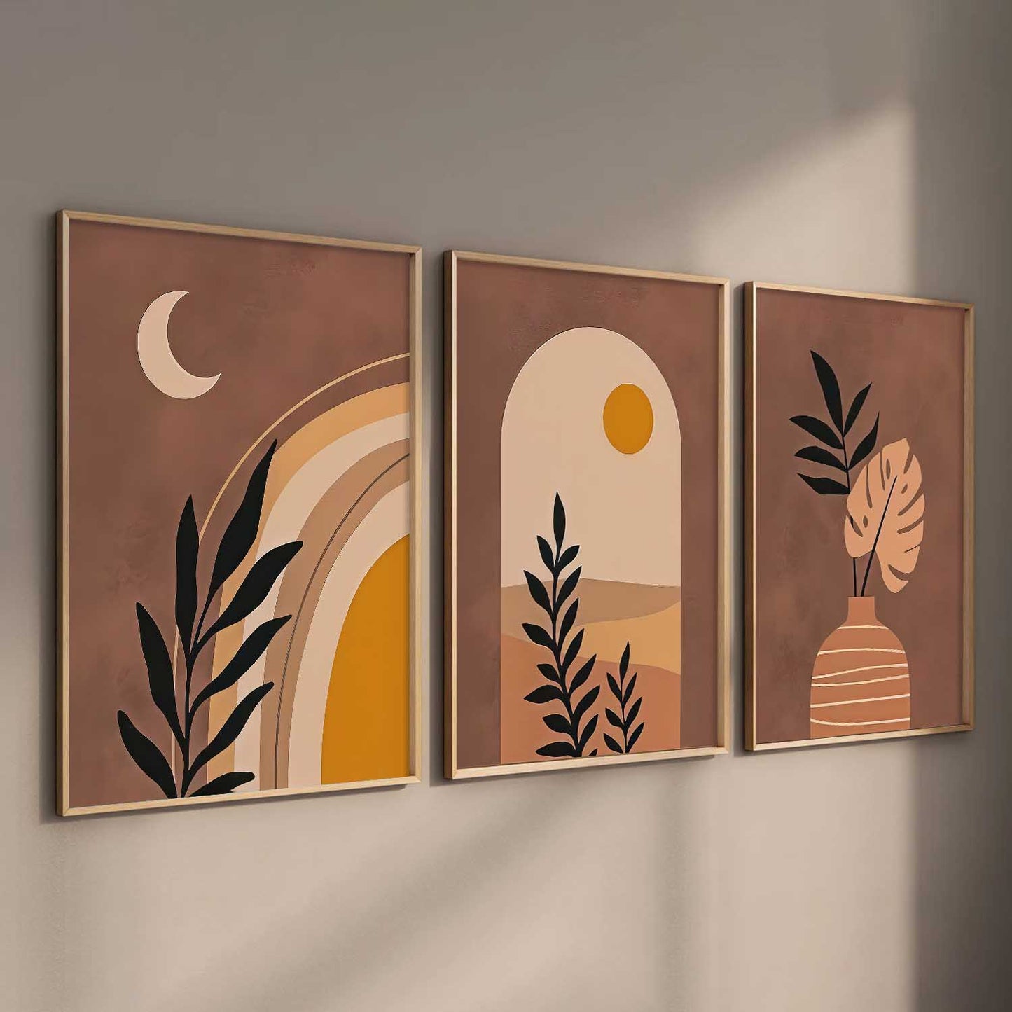 Boho Wall Art Paintings for Living Room Bedroom