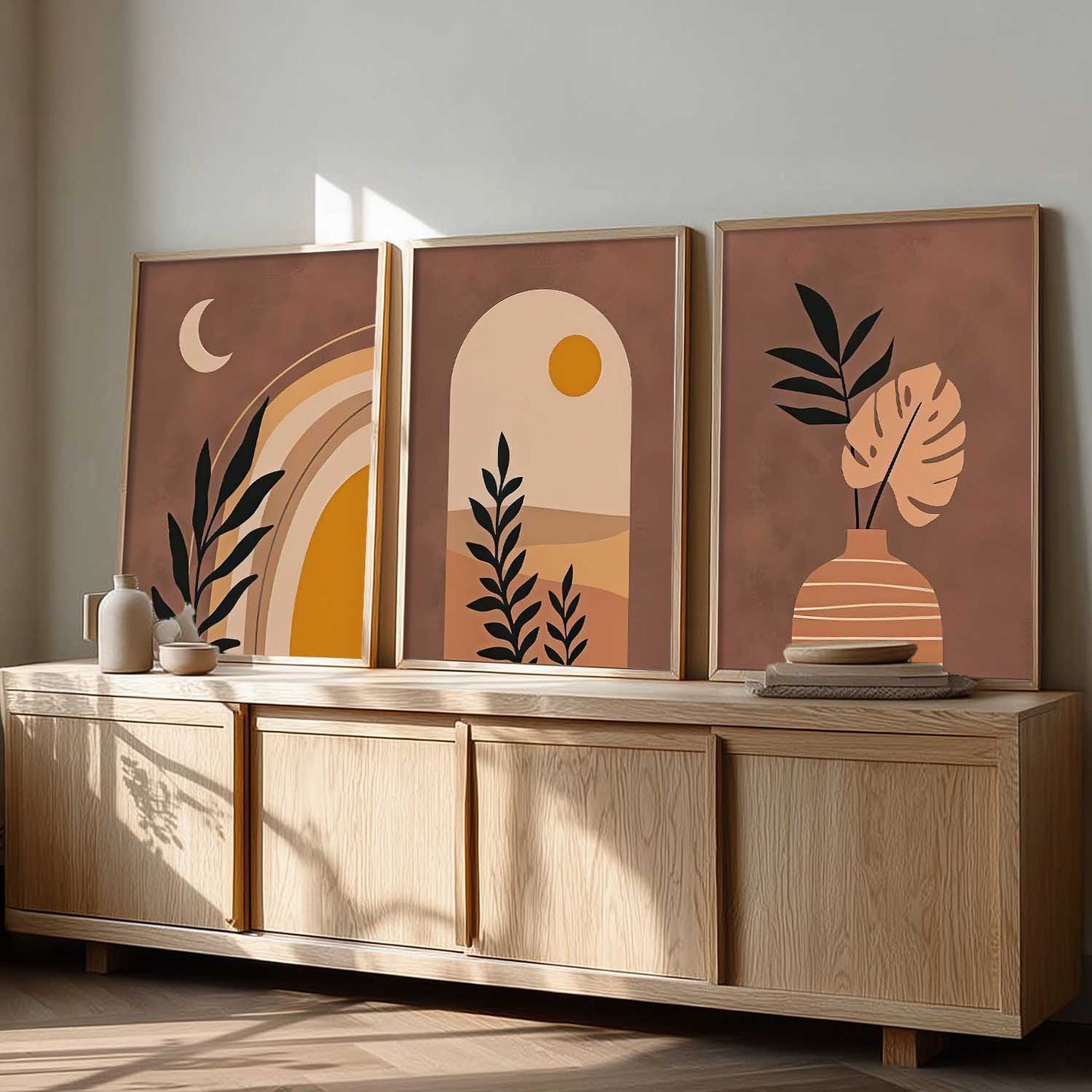 Boho Wall Art Paintings for Living Room Bedroom