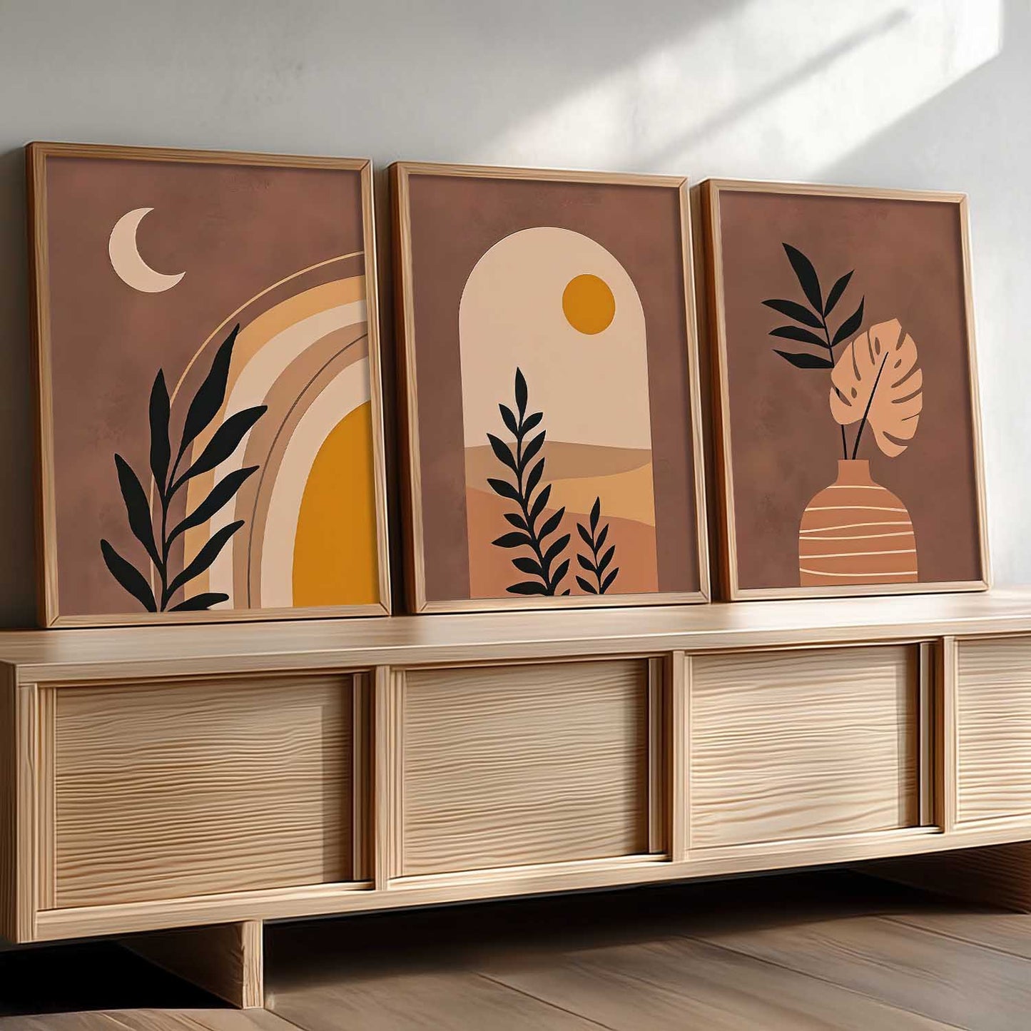 Boho Wall Art Paintings for Living Room Bedroom