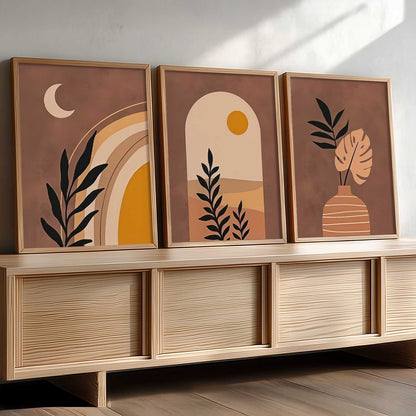 Boho Wall Art Paintings for Living Room Bedroom