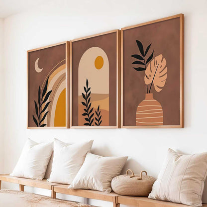 Boho Wall Art Paintings for Living Room Bedroom