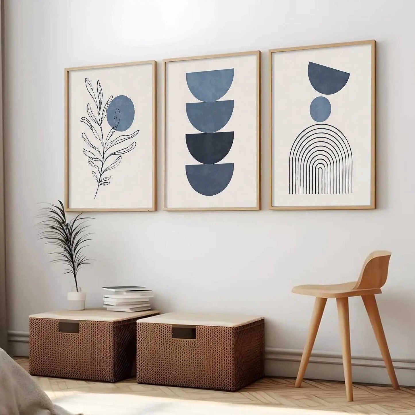 Boho Framed Wall Art Prints | Set of 3 | Home Decor