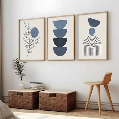 Boho Framed Wall Art Prints | Set of 3 | Home Decor