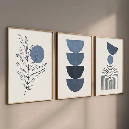 Boho Framed Wall Art Prints | Set of 3 | Home Decor