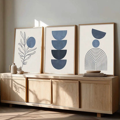 Boho Framed Wall Art Prints | Set of 3 | Home Decor